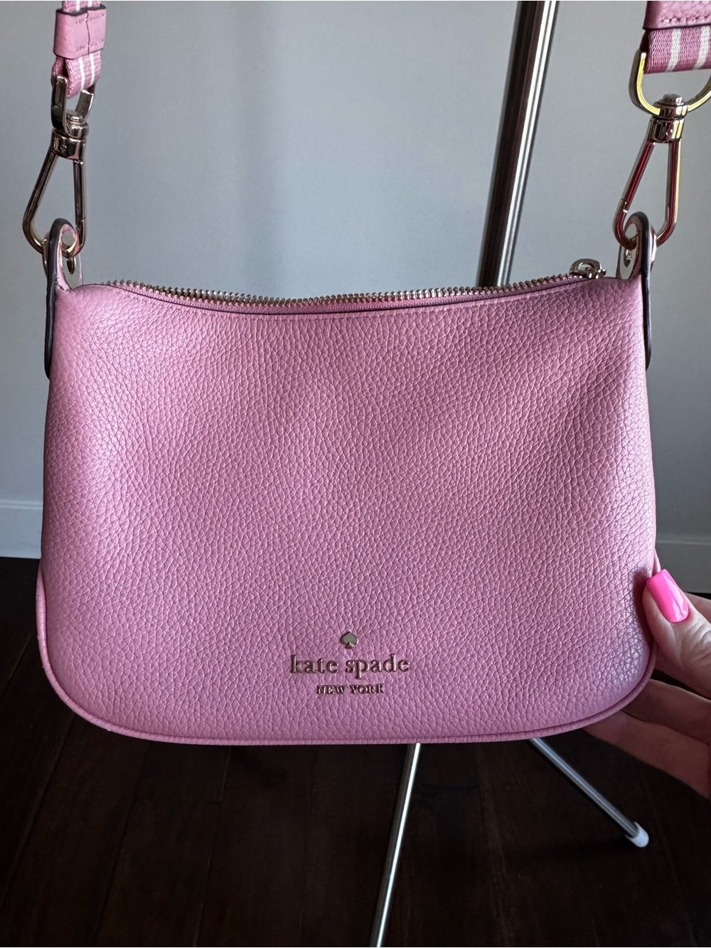 Kate Spade Rosie Pink Pebbled Leather Crossbody Bag - Like New Condition
